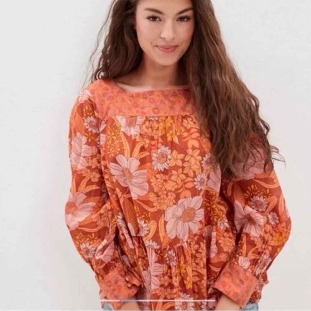 Two American Eagle flowy floral tops
